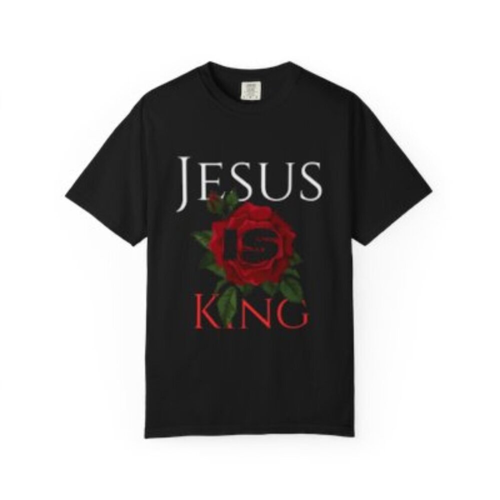 BUY ON ETSY Forward Christian Clothing | Jesus is King "Rose" Unisex T-Shirt - Picture 1 of 3
